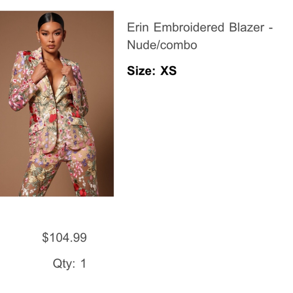 Embroidered Blazer